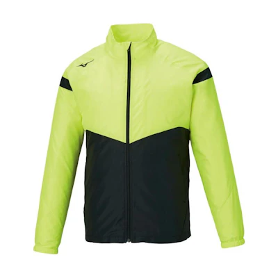 Mizuno Green Zip-Up Logo Print Jacket with Stand Collar Long Sleeve 32ME112037