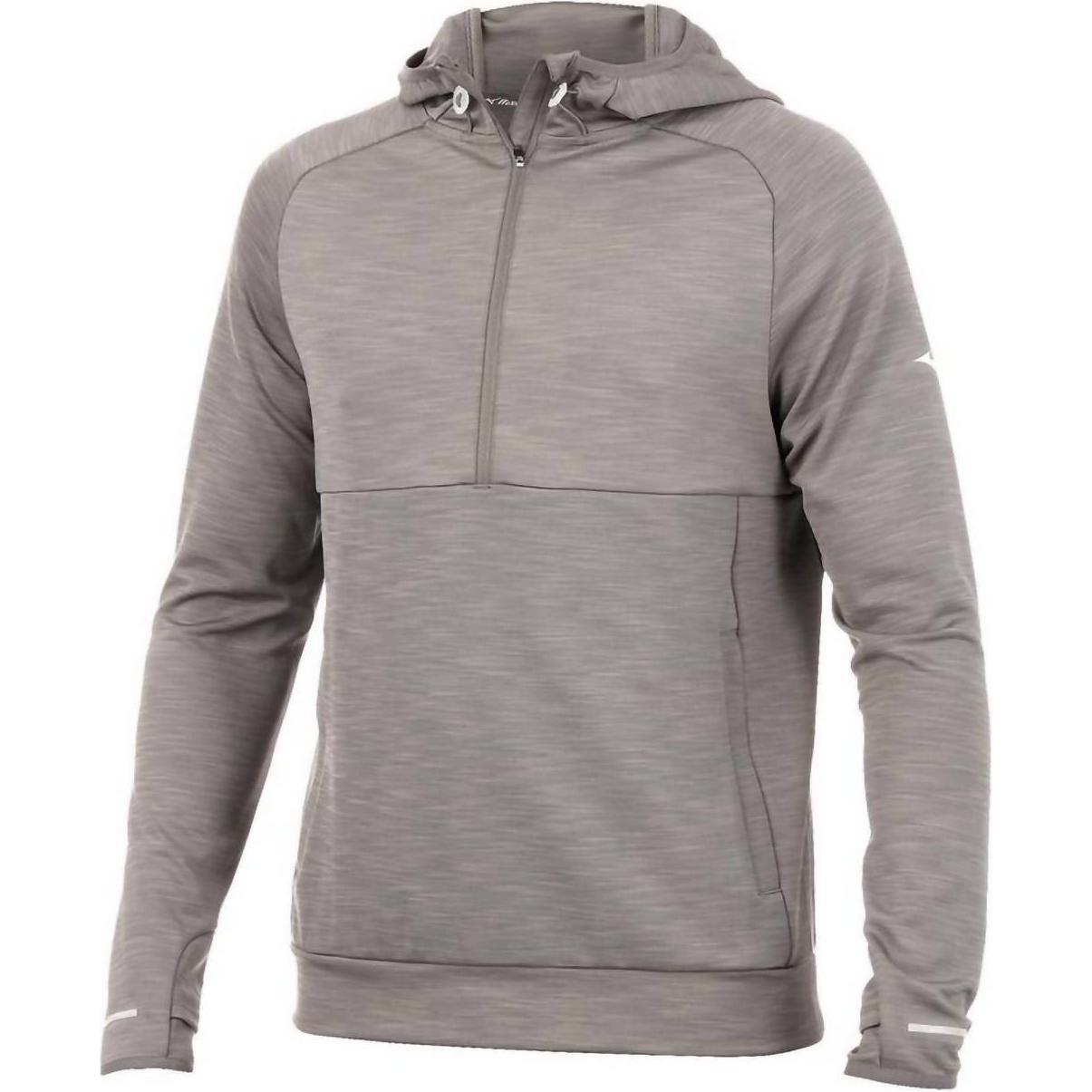Mizuno Grey Pullover Hoodie Long Sleeve 422178-9I9I