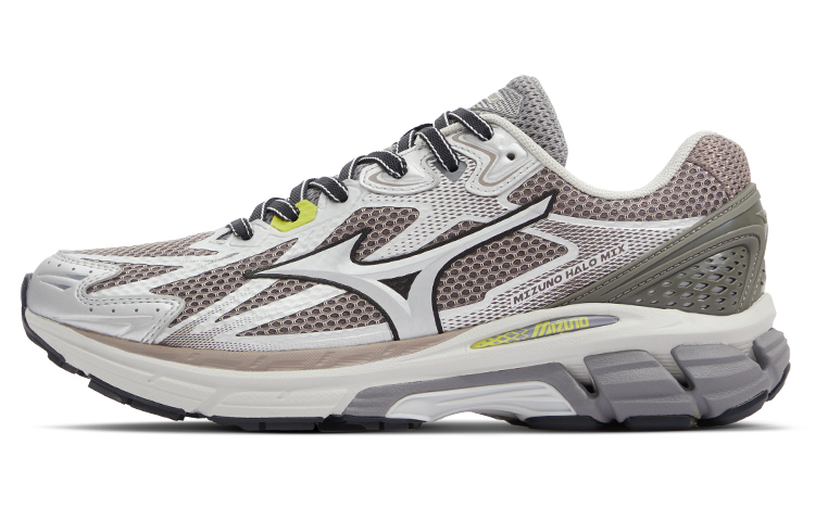 Mizuno Halo Mix Low-Top Running Shoes Meteor Gray Breathable and Non-Slip. D1GH240803