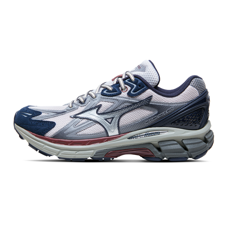 Mizuno Halo Mix Retro Comfort Low-Top Running Shoes Gray Blue. D1GH240812