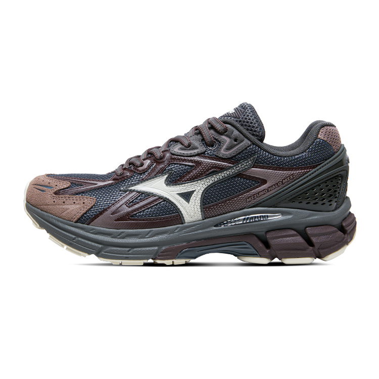 Mizuno Halo Mix Retro Running Shoes Anti-Slip Dark Gray/Blue/Purple. D1GH240811