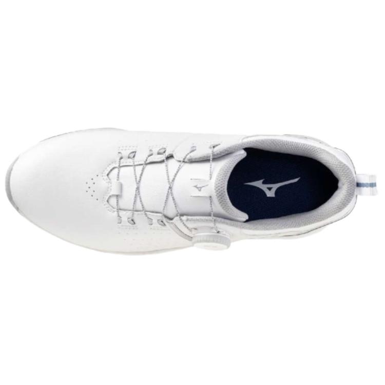 Lookbook Mizuno Hazard Enerzy BOA 4E Wide ''Putih Pudar Kelabu Terang'' 51GQ250105