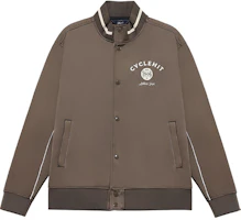Mizuno HERITAGE Olive Green Letter Print Loose-Fit Long-Sleeve Jacket D2CE34H1-38 Mizuno HERITAGE Olive Green Letter Print Loose-Fit Long-Sleeve Jacket D2CE34H1-38