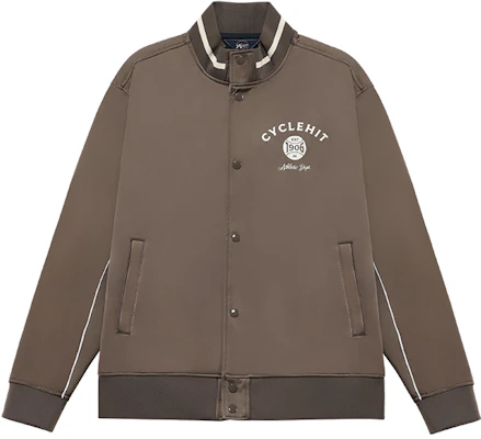 Mizuno HERITAGE Olive Green Letter Print Loose-Fit Long-Sleeve Jacket D2CE34H1-38 Buy Mizuno HERITAGE Olive Green Letter Print Loose-Fit Long-Sleeve Jacket D2CE34H1-38