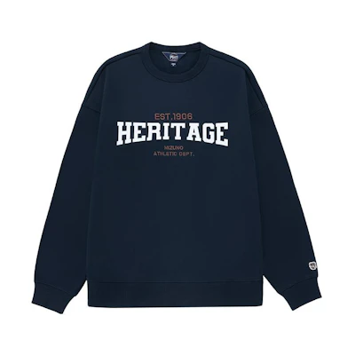 Mizuno HERITAGE Unisex Crewneck Long Sleeve Sweatshirt D2CC36H3