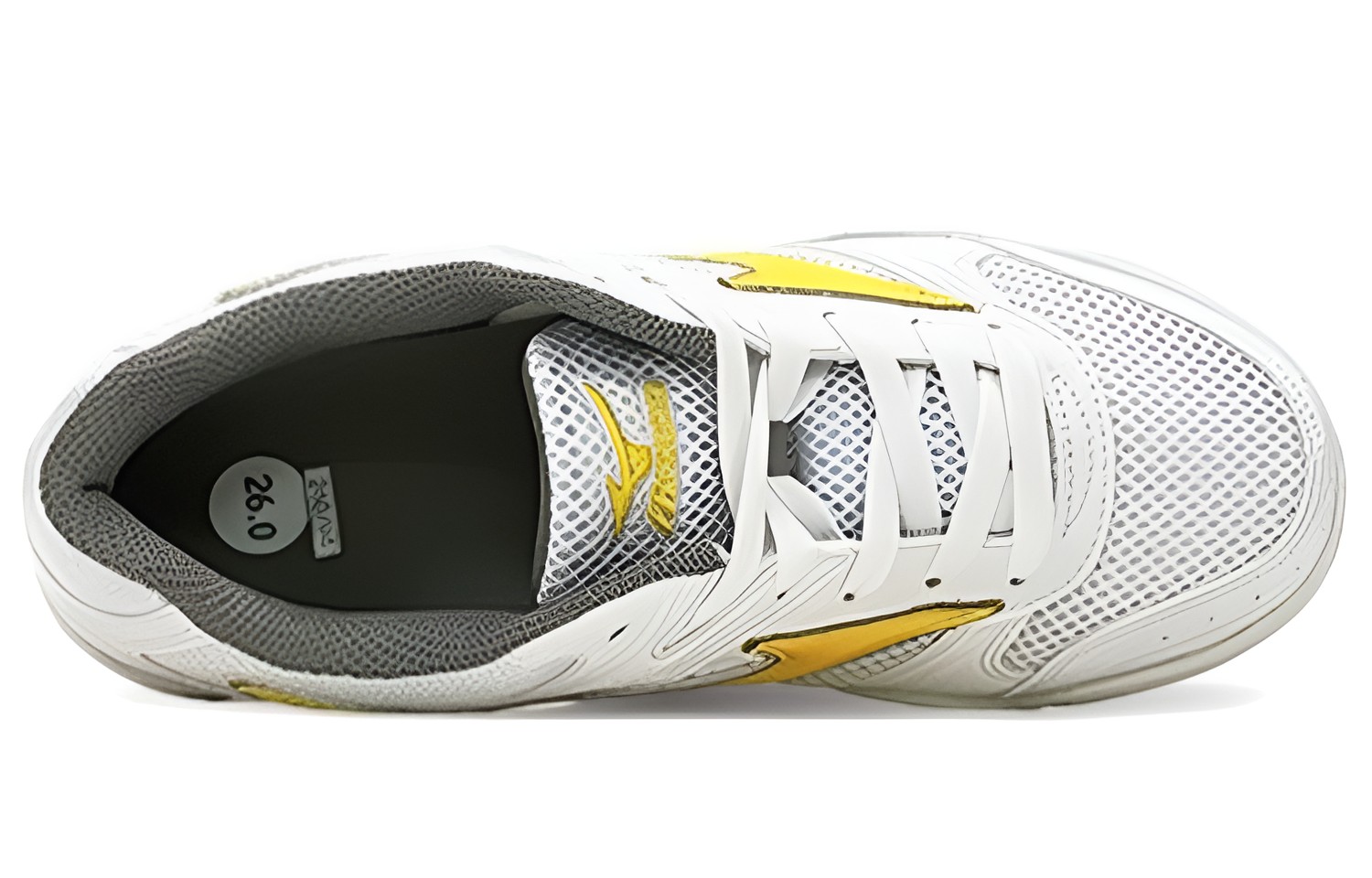 Lookbook Mizuno Indoor 'White Yellow Badminton' 29KV13045