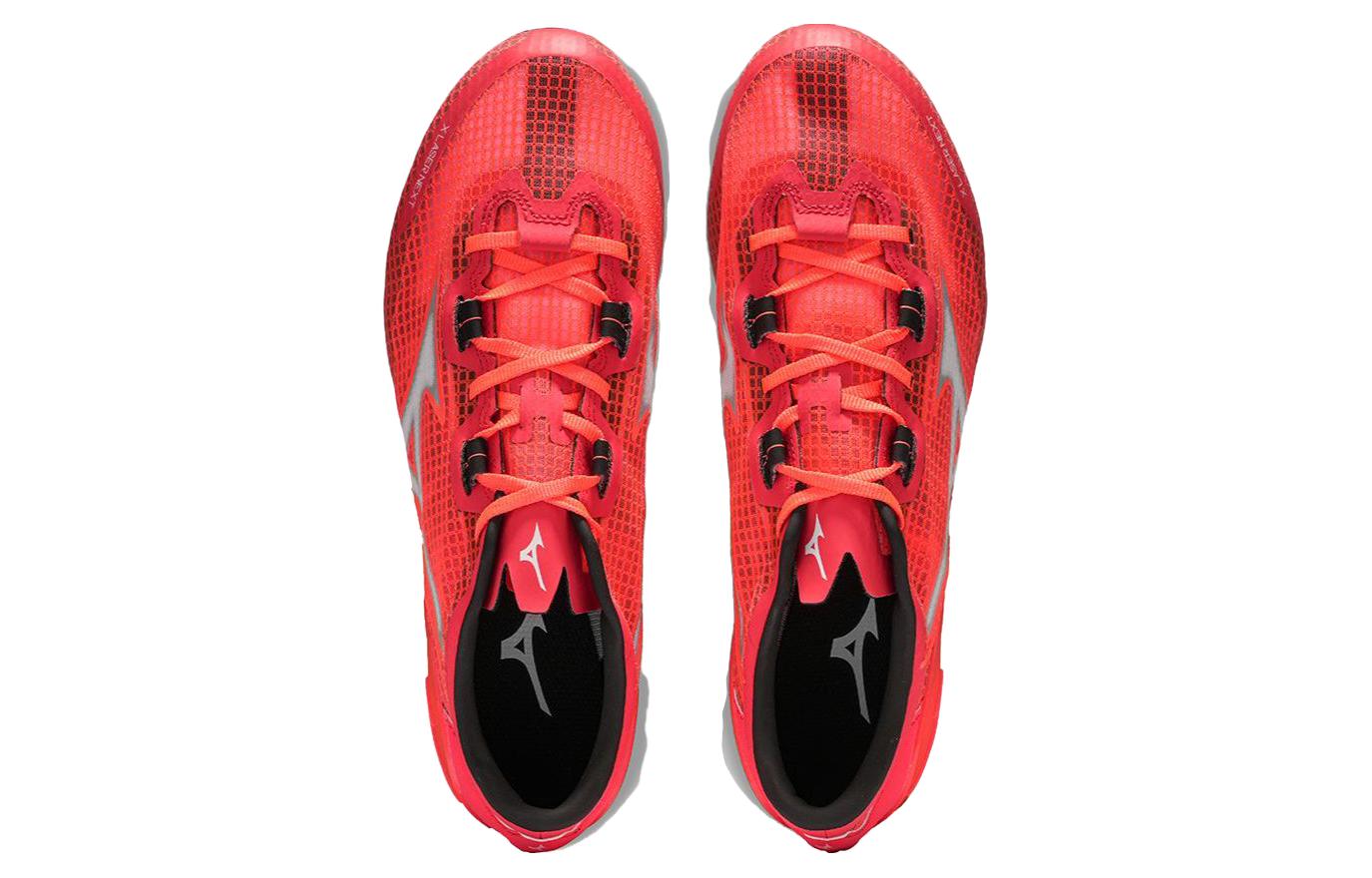 Lookbook Mizuno 激光X Laser Next 3 釘鞋 短跑 競速 耐磨透氣 低筒 跑步鞋 男女款 紅灰