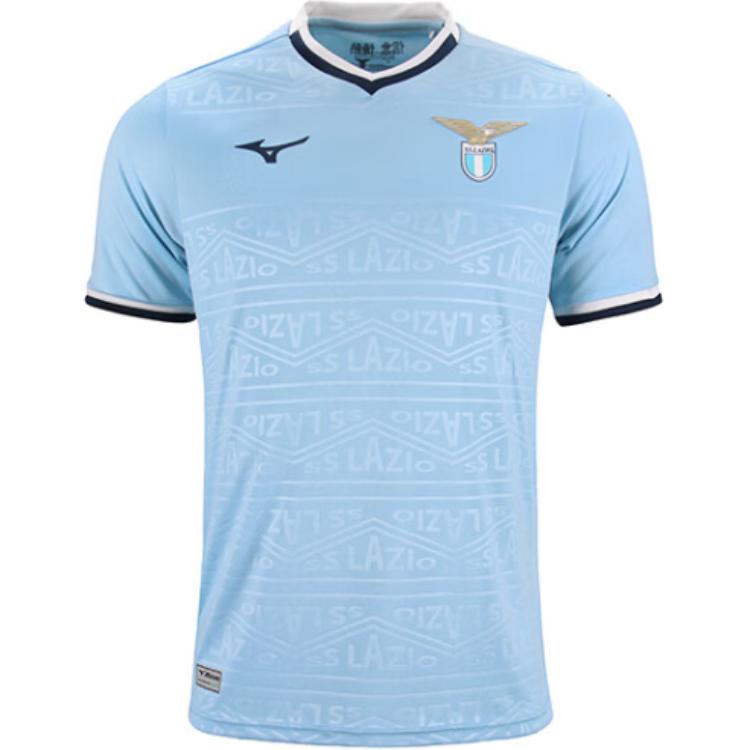 Mizuno Lazio 24/25 Home Jersey Blue - Stylish V-Neck Soccer Shirt. P2GABX07