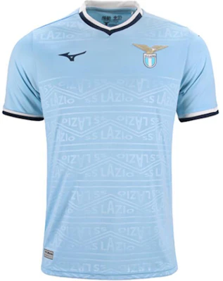 Mizuno Lazio 24/25 Home Jersey Blue - Stylish V-Neck Soccer Shirt. P2GABX07 Buy Mizuno Lazio 24/25 Home Jersey Blue - Stylish V-Neck Soccer Shirt. P2GABX07