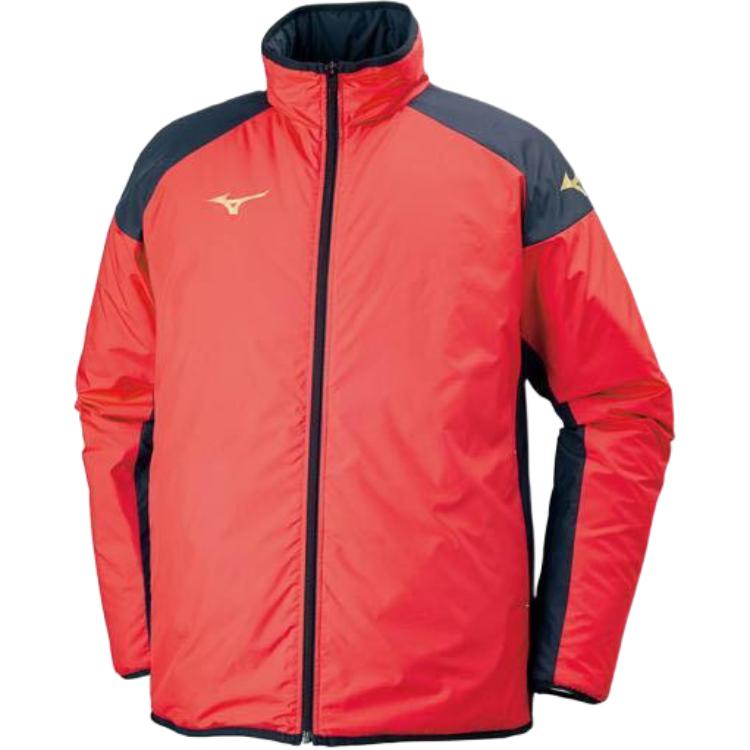 Mizuno Logo Colorblock Raglan Zip Jacket Red Long Sleeve P2JE7501-62