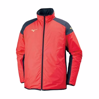Mizuno Logo Colorblock Raglan Zip Jacket Red Long Sleeve P2JE7501-62
