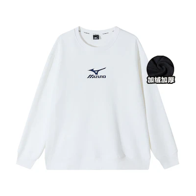 Mizuno Logo Daisy Floral Print Fleece Crewneck Sweatshirt Unisex Outdoor Casual A2CA2587
