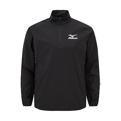 Mizuno Logo High-Neck Half-Zip Long-Sleeve Jacket Unisex Black 32YE414209