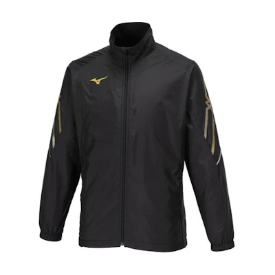 Mizuno Logo High-Neck Zip-Up Jacket Black Long Sleeve 32MEA63109
