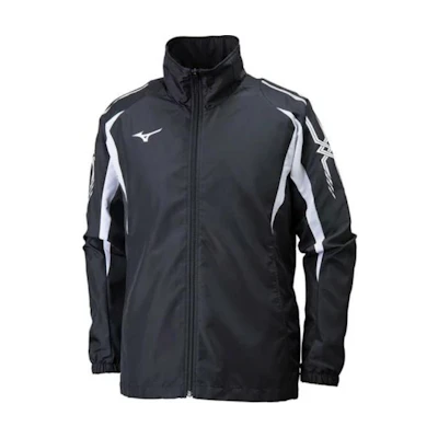 Mizuno Logo High-Neck Zip-Up Jacket Long Sleeve Men’s Black 32JE8015-09