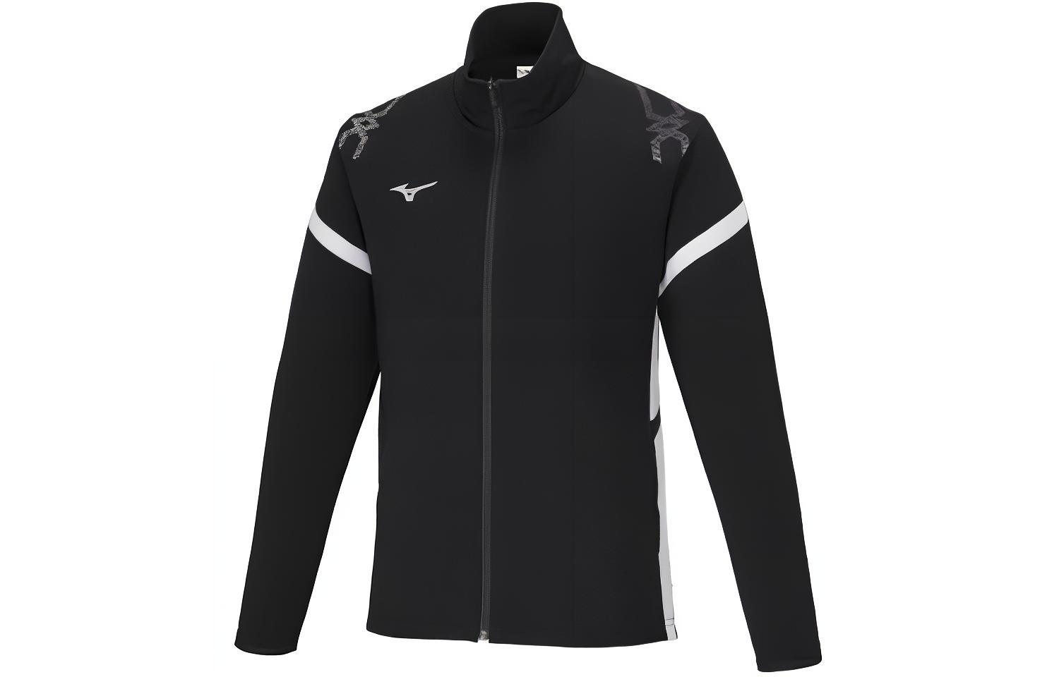 Mizuno Logo High Neck Zip Jacket Navy Unisex 32MCA110-14