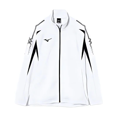 Mizuno Logo Print Colorblock Zip-Up Jacket Unisex White Long Sleeve 32JC8001-01