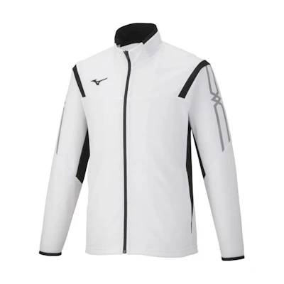 Mizuno Logo Print Retro Zip Jacket Unisex - White 32MC2110-01