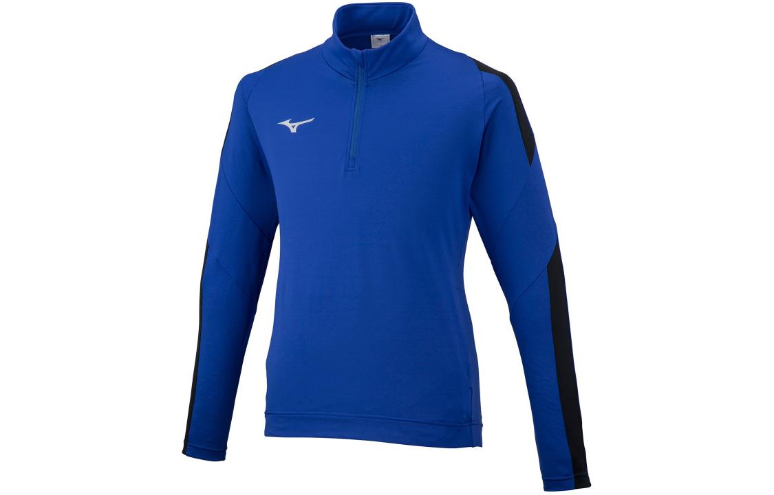 Mizuno Logo Print Stand Collar Pullover Sweatshirt Men’s Blue P2MC258025
