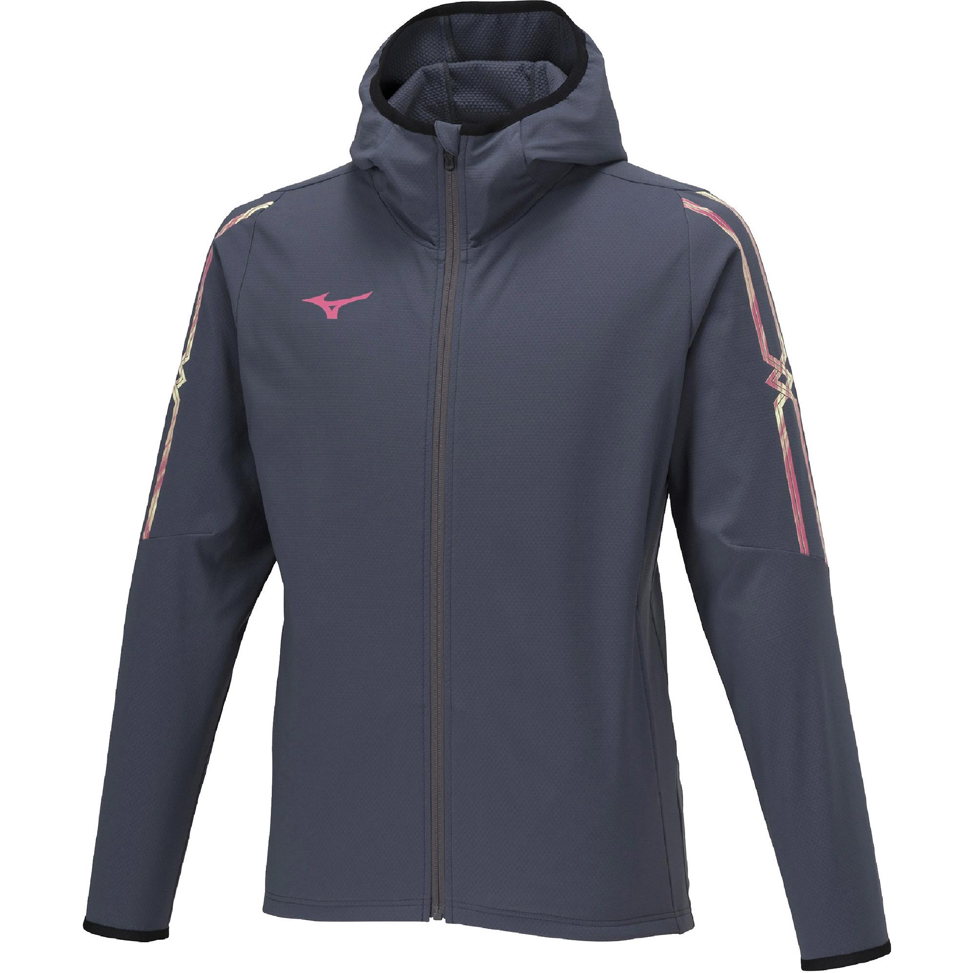 Mizuno Logo Print Zip Hoodie Jacket Unisex - Dark Blue 32MCA653-07