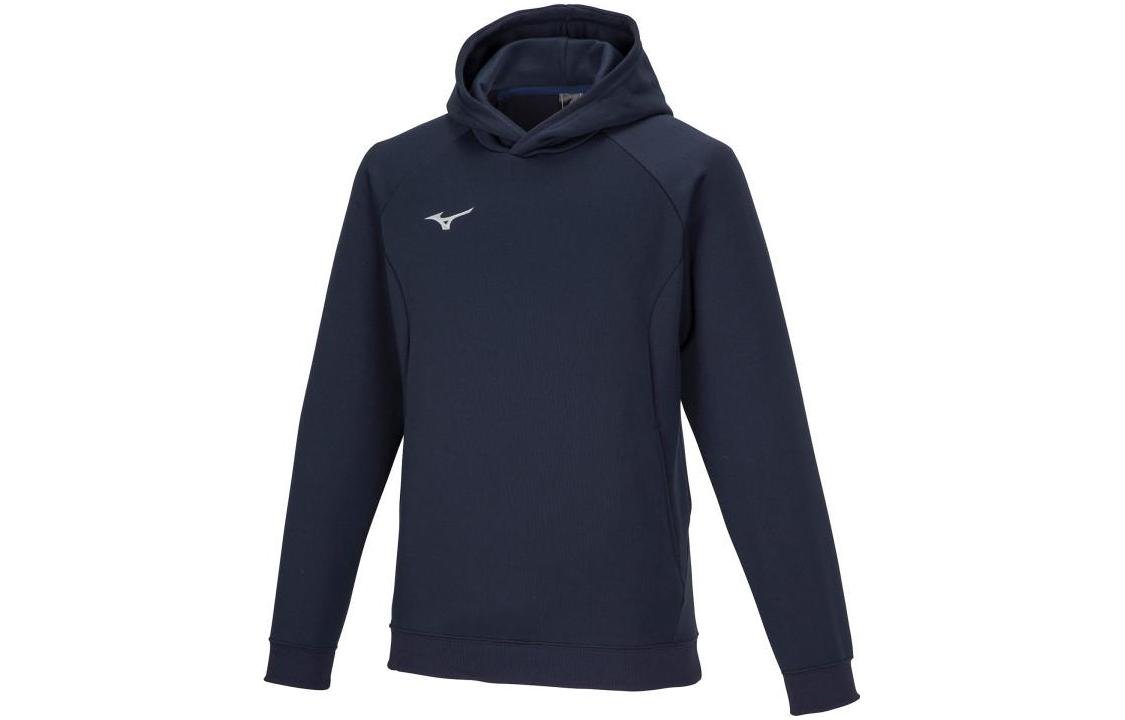 Mizuno Logo Printed Pullover Hoodie Blue 32MCA17614