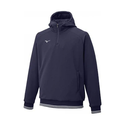 Mizuno Logo Striped Print Hoodie Unisex Navy Blue 12JE1K0514