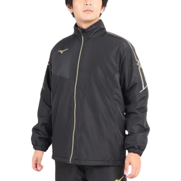 Mizuno Logo Zip-Up High Collar Jacket Unisex Black 32MEA630-09