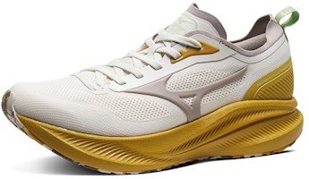 ミズノ ローカット ランニングシューズ 白/黄 D1GH241704 Order ミズノ ローカット ランニングシューズ 白/黄 D1GH241704