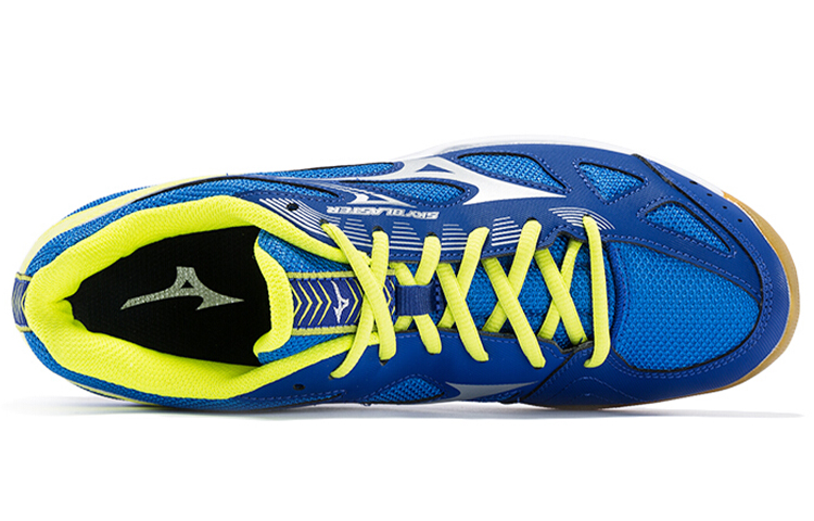 Lookbook Mizuno Male Sky Blaster Badminton shoes 'Blue Yellow' 71GA194503