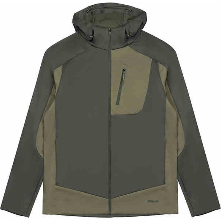Mizuno MIGRANT Tundra Green Hooded Jacket - Stylish, Comfortable & Versatile D2CC34M2