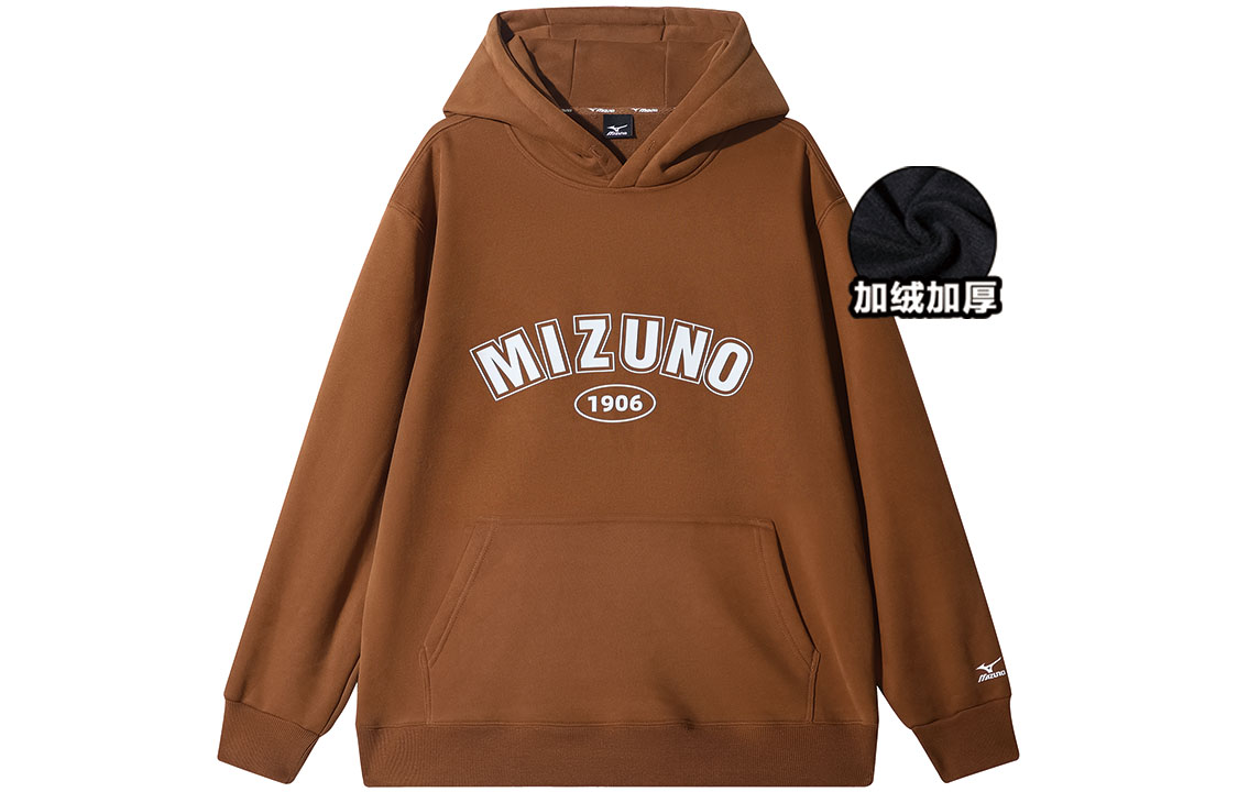 Mizuno Minimalist Outdoor Letter Print Fleece Hoodie Unisex A2CA2591
