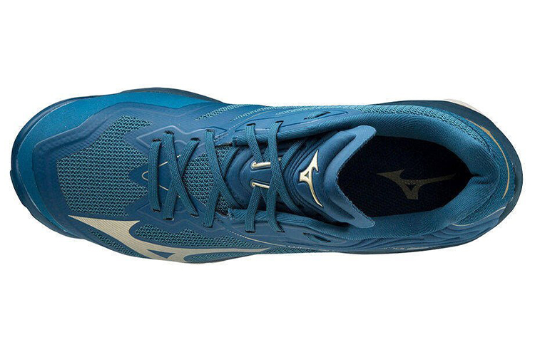 Lookbook Mizuno Wave Lightning Z6 MID 'Biru' Sepatu Voli V1GA200551