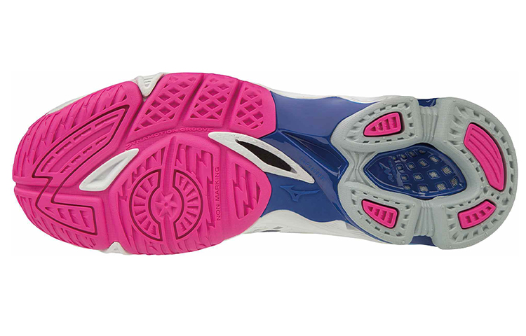 Shop Mizuno Wave Voltage 'Putih Merah Biru' Sepatu Olahraga V1GC196516