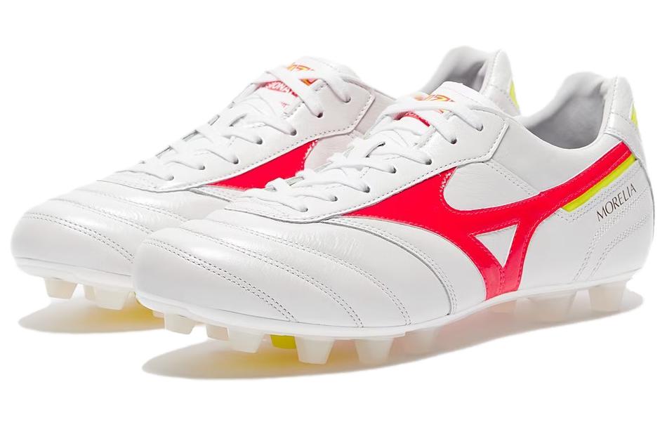 Lookbook Mizuno Morelia 2 FG 減震耐磨防滑輕便 足球鞋 男款 白紅