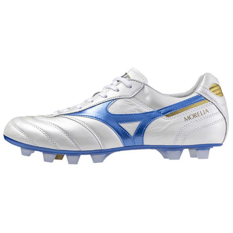 Mizuno MORELIA 2 White Blue Soccer Cleats Comfortable & Durable. P1GA240125