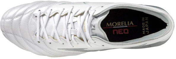 Lookbook Mizuno Morelia Neo FG 天然草皮 防滑耐磨輕便 足球鞋 白銀