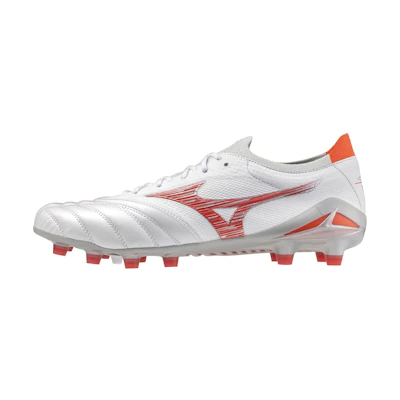 Mizuno Morelia Neo 4 Beta Made in Japan 'Super White Pearl Red'