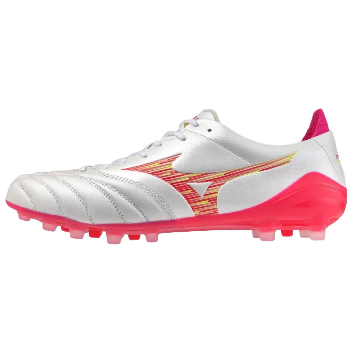 Mizuno MORELIA NEO IV ELITE AG White/Pink Lightweight Soccer Cleats P1GA263364