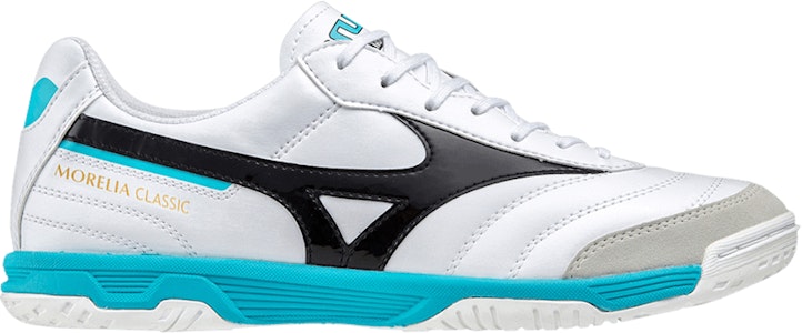 美津浓Morelia Sala Classic IN '白黑蓝绿色'足球鞋 Q1GA220209 Buy 美津浓Morelia Sala Classic IN '白黑蓝绿色'足球鞋 Q1GA220209