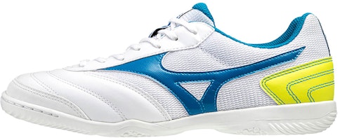 Mizuno Morelia Sala Club Low Tops Lightweight Volleyball Shoes White Blue Yellow Q1GA200324 Mizuno Morelia Sala Club Low Tops Lightweight Volleyball Shoes White Blue Yellow Q1GA200324