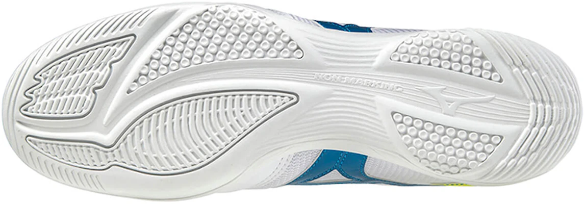Mizuno Morelia Sala Club Low Top Volleyballschuhe Weiß Blau Gelb Leicht Q1GA200324 Shop Mizuno Morelia Sala Club Low Top Volleyballschuhe Weiß Blau Gelb Leicht Q1GA200324