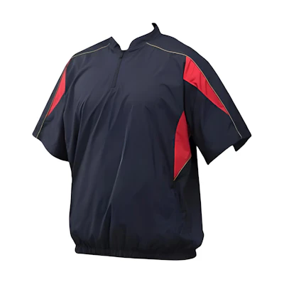 Mizuno Multi-Color Half-Zip Pullover Short-Sleeve Jacket Navy Blue Men 12JE9V3414