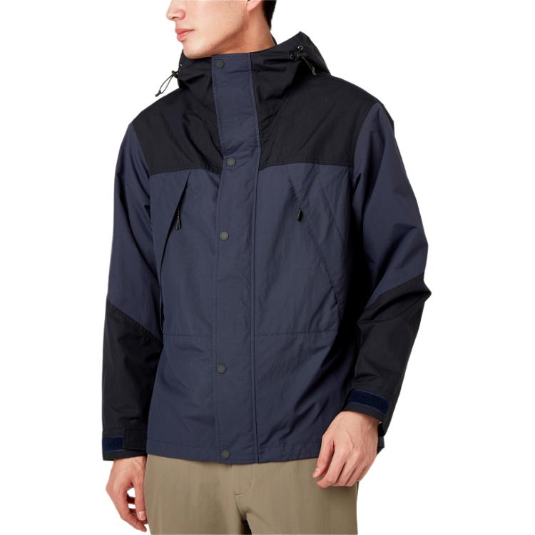 Mizuno Navy Blue Patchwork Full-Zip Hoodie Jacket B2ME2506-13