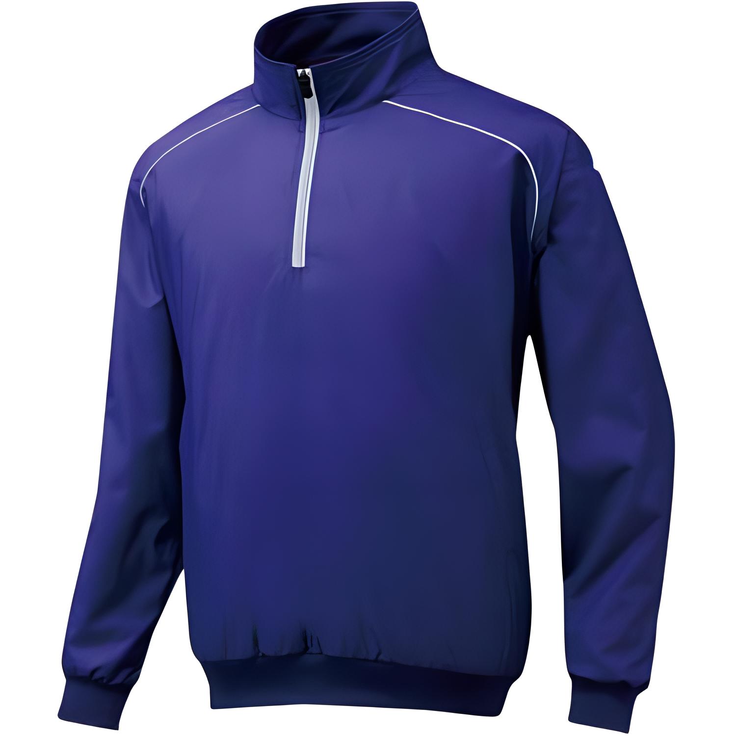 Mizuno Navy Blue Pullover Jacket with Contrast Stand Collar 12JE5V44-16