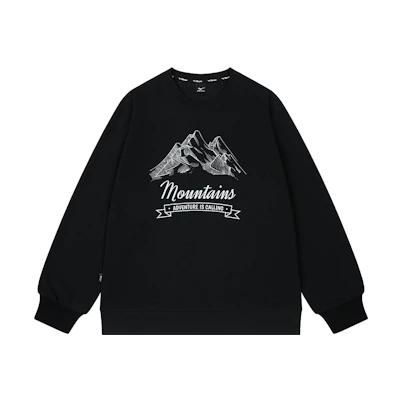 Mizuno Outdoor Graphic Logo Print Crewneck Sweatshirt - Unisex Casual Wear A2CA2544