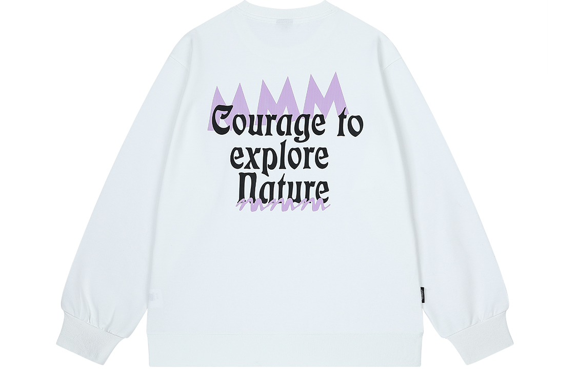 Mizuno Outdoor Letter Print Crewneck Pullover Long-Sleeve Sweatshirt Unisex A2CA2533