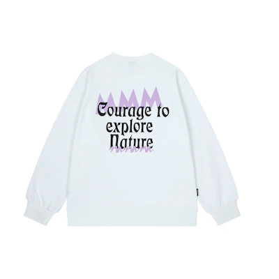 Mizuno Outdoor Letter Print Crewneck Pullover Long-Sleeve Sweatshirt Unisex A2CA2533