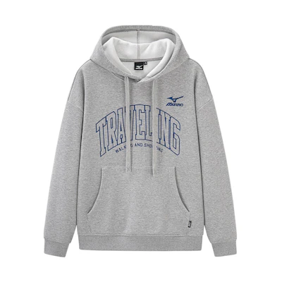 Mizuno Outdoor Letter Print Loose Fit Fleece Hoodie Unisex A2CA2635