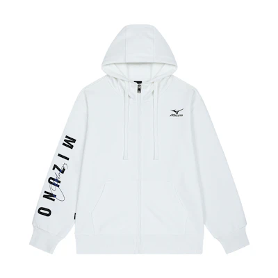 Mizuno Outdoor Logo Print Loose Fit Zip-Up Hoodie Unisex A2CC2548