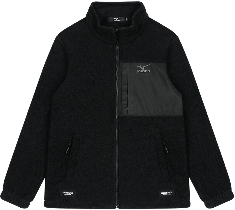 mizuno-outdoor-logo-print-zip-up-fleece-jacket-unisex-warm-outerwear-a2-cc-2509